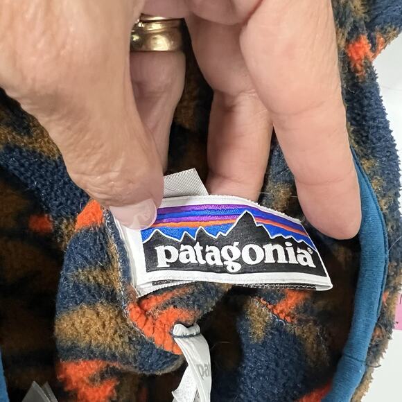 Patagonia Synchilla Youth XL 14 Lightweight Aztec Tribal T-Snap Fleece Pullover - Picture 9 of 13